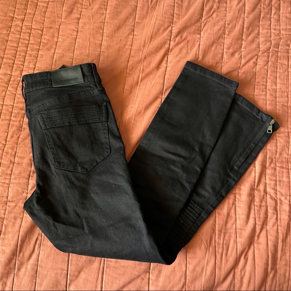 New! Armani Exchange Skinny cropped black jeans size 26